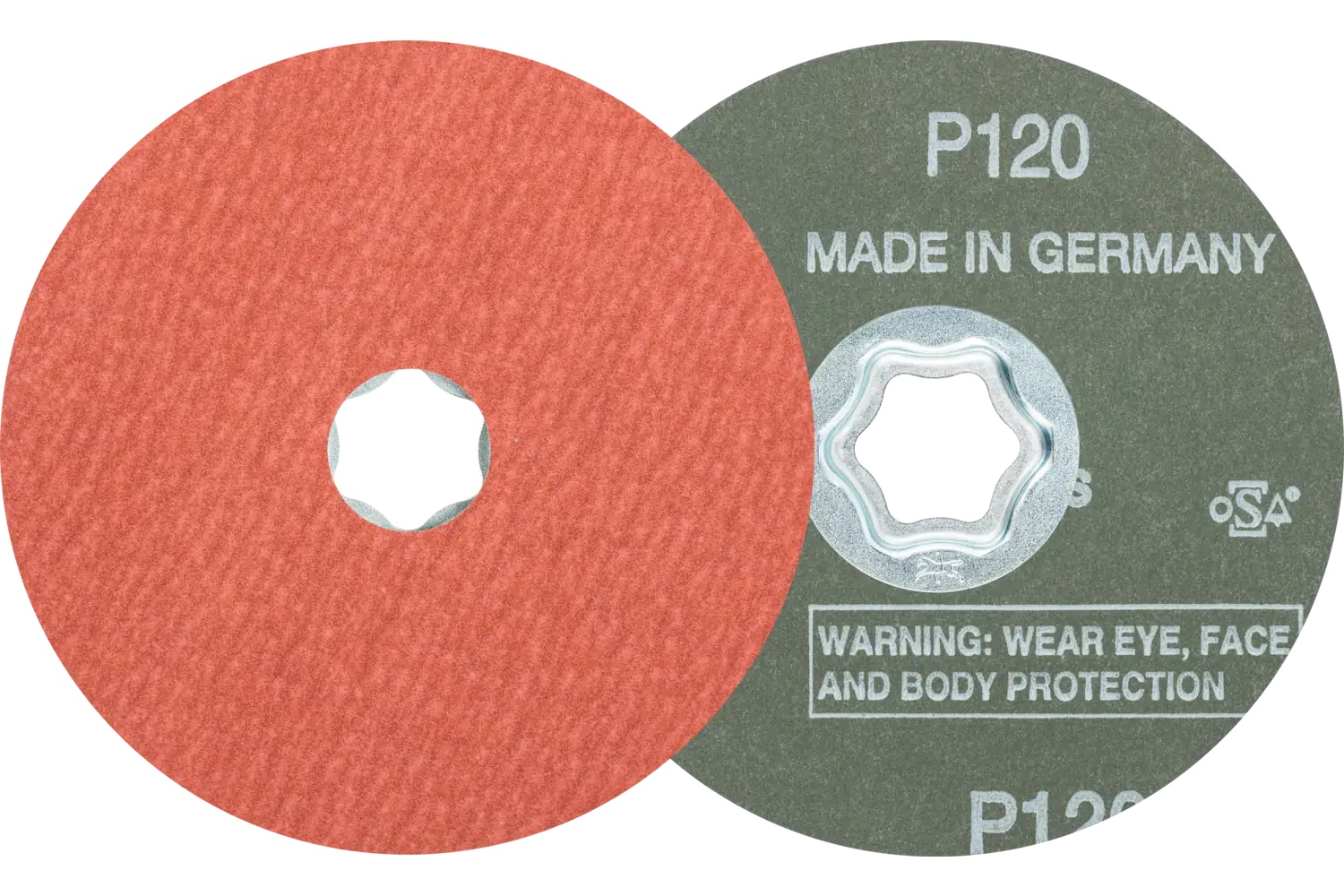 Picture of Pferd Combiclick® Fiber Disc, 4-1/2" Dia, 120 Grit, Aluminum oxide A-Cool